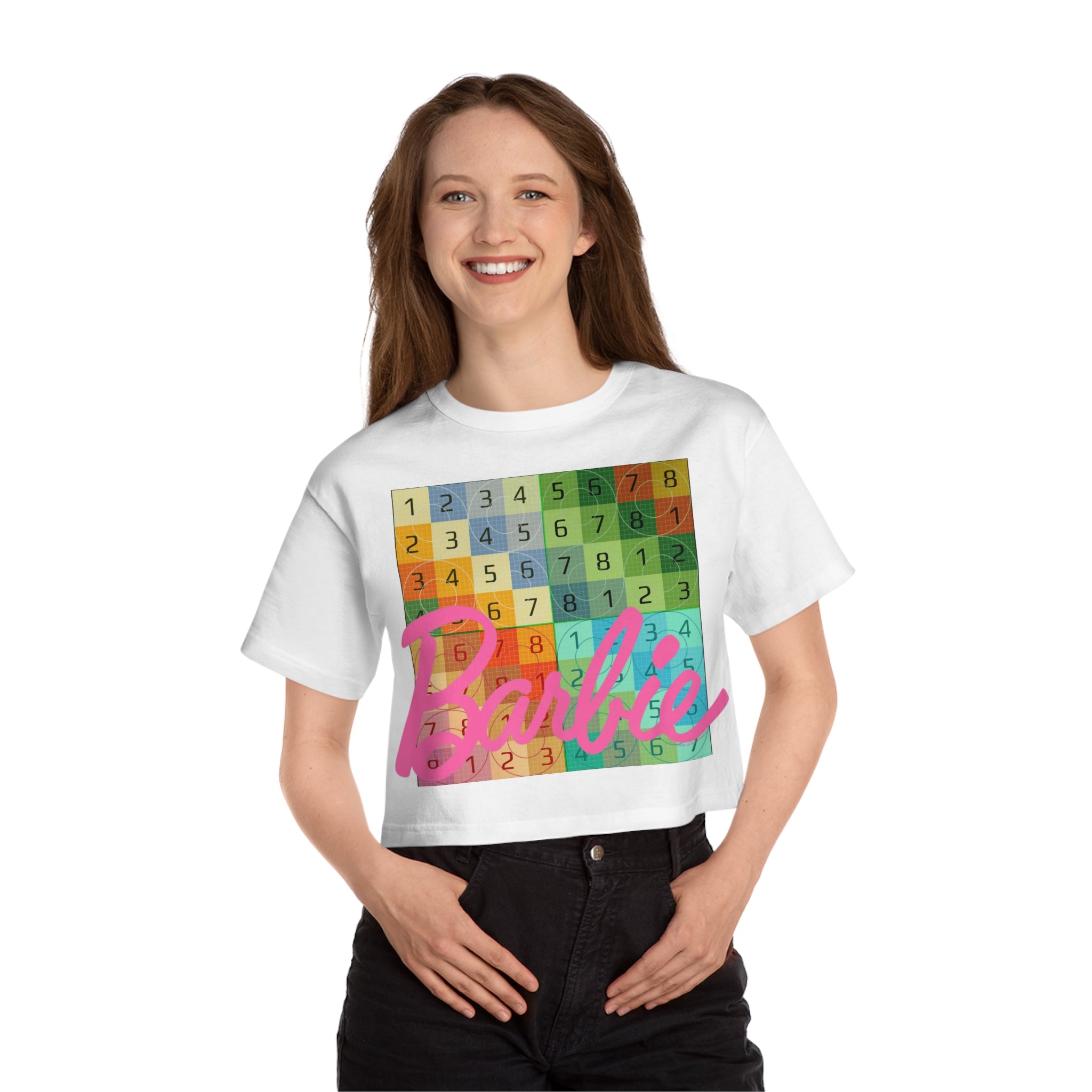 Champion Women's Cropped T-Shirt - Barbie Graphic Tee, Summer Fashion, Gift for Her, Casual Wear, Trendy Apparel